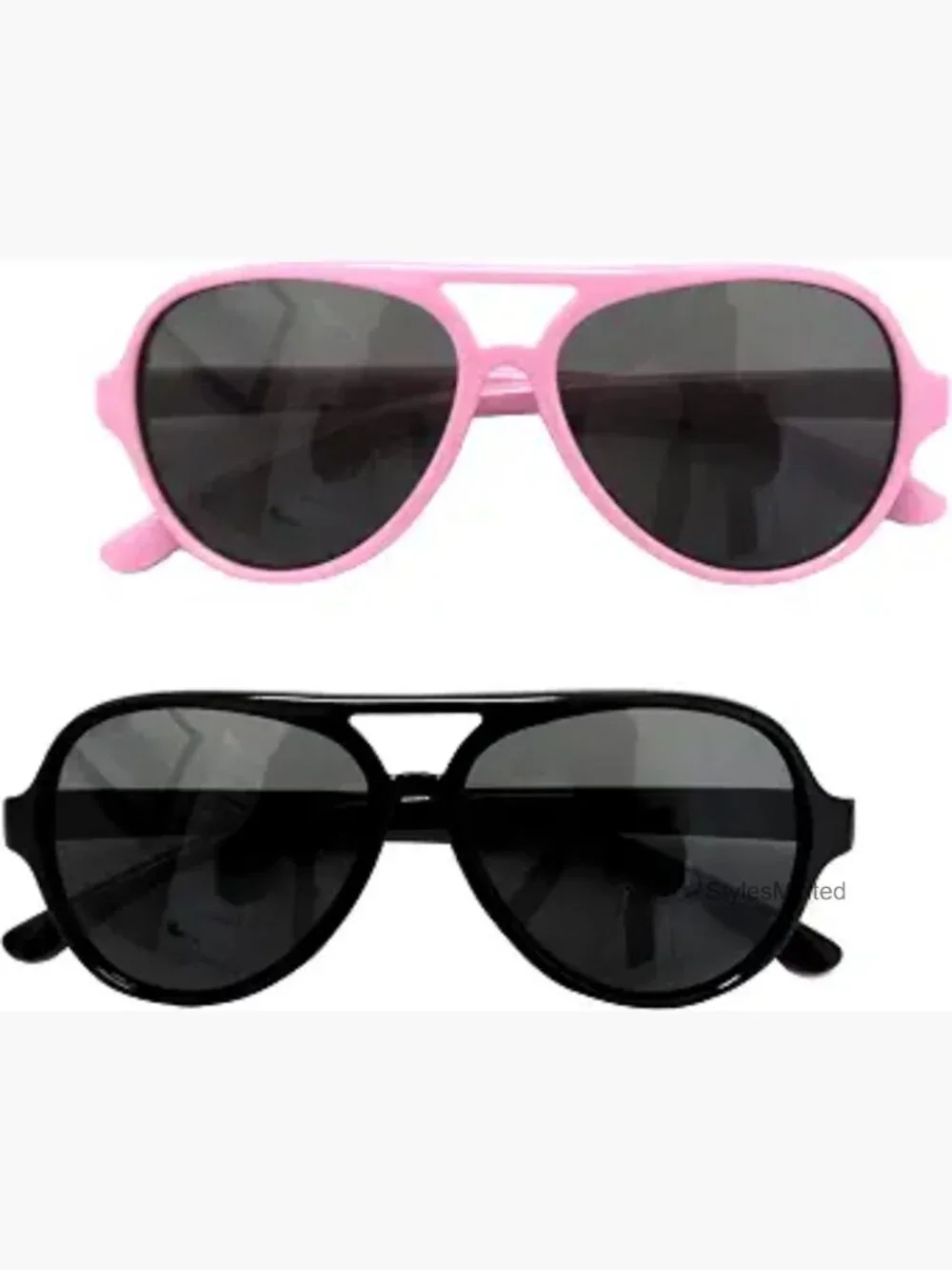 Toddler's First Sunglasses 2-Pack Ages 2-4 Flexible Silicone Aviator UV